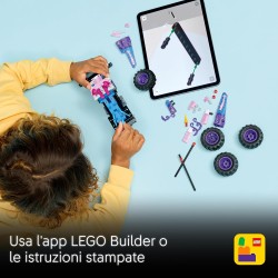 LEGO Technic 42220 Monster Jam Sparkle Smash a Retrocarica - Camion Giocattolo Pull-Back - Auto da Corsa a Tema Unicorno Rosa