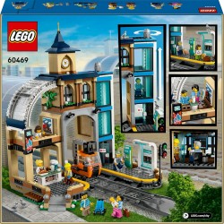 LEGO City 60469 Stazione Centrale - con Veicolo Giocattolo di Manutenzione, Ascensore Funzionante, Biglietteria, 2 Piattaforme,
