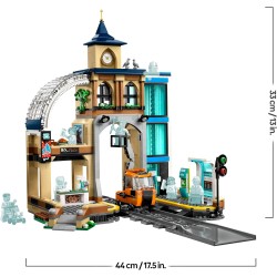 LEGO City 60469 Stazione Centrale - con Veicolo Giocattolo di Manutenzione, Ascensore Funzionante, Biglietteria, 2 Piattaforme,