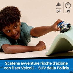 LEGO City 60481 – SUV della Polizia Giocattolo - Mini Veicolo di Emergenza con Minifigure Junior di Poliziotto - Regalini Fine 