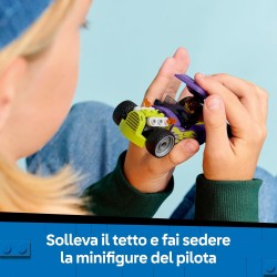 LEGO City 60485 Bolide - Auto da Corsa Giocattolo - Macchina con Minifigure del Pilota e Tetto Apribile - Set per lo Sviluppo d