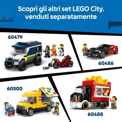 LEGO City 60485 Bolide - Auto da Corsa Giocattolo - Macchina con Minifigure del Pilota e Tetto Apribile - Set per lo Sviluppo d