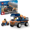 LEGO City 60491 Trasportatore di Moto - Giocattolo per lo Sviluppo della Motricità Fine con Camion, 2 Motociclette, 2 Minifigur