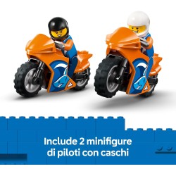 LEGO City 60491 Trasportatore di Moto - Giocattolo per lo Sviluppo della Motricità Fine con Camion, 2 Motociclette, 2 Minifigur