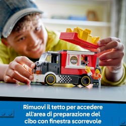 LEGO City 60488 Food Truck delle Patatine - Camion Giocattolo con Negozio Rimovibile, 2 Minifigure, Accessori e Cibo - Idea Reg