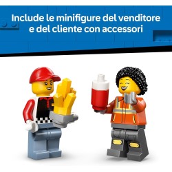 LEGO City 60488 Food Truck delle Patatine - Camion Giocattolo con Negozio Rimovibile, 2 Minifigure, Accessori e Cibo - Idea Reg