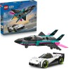 LEGO City 60489 Jet Contro Auto Sportiva Giocattolo - Set con Aereo, Macchina e 2 Minifigure di Piloti - Idea Regalo Creativa d