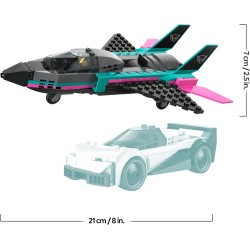 LEGO City 60489 Jet Contro Auto Sportiva Giocattolo - Set con Aereo, Macchina e 2 Minifigure di Piloti - Idea Regalo Creativa d