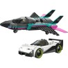 LEGO City 60489 Jet Contro Auto Sportiva Giocattolo - Set con Aereo, Macchina e 2 Minifigure di Piloti - Idea Regalo Creativa d