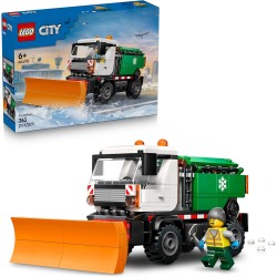 LEGO City 60490 Spazzaneve Giocattolo - Kit Modello di Camion con Minifigure, Attrezzi e Funzione Spargisale - Idea Regalo di C