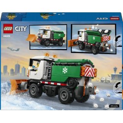 LEGO City 60490 Spazzaneve Giocattolo - Kit Modello di Camion con Minifigure, Attrezzi e Funzione Spargisale - Idea Regalo di C