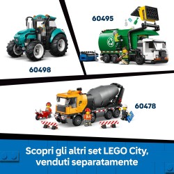 LEGO City 60490 Spazzaneve Giocattolo - Kit Modello di Camion con Minifigure, Attrezzi e Funzione Spargisale - Idea Regalo di C