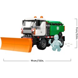 LEGO City 60490 Spazzaneve Giocattolo - Kit Modello di Camion con Minifigure, Attrezzi e Funzione Spargisale - Idea Regalo di C
