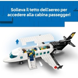 LEGO City 60502 Aeroporto con Aereo Giocattolo - Modello in Miniatura con Terminal, Aeroplano, Rimorchiatore, Ponte, 9 Minifigu