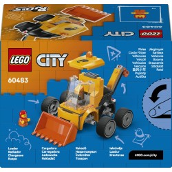 LEGO City 60483 Veicoli – Ruspa da Cantiere Giocattolo - Mini Escavatore con Minifigure Junior di Operaio - Regalini Fine Festa