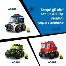LEGO City 60483 Veicoli – Ruspa da Cantiere Giocattolo - Mini Escavatore con Minifigure Junior di Operaio - Regalini Fine Festa