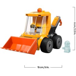 LEGO City 60483 Veicoli – Ruspa da Cantiere Giocattolo - Mini Escavatore con Minifigure Junior di Operaio - Regalini Fine Festa