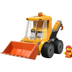 LEGO City 60483 Veicoli – Ruspa da Cantiere Giocattolo - Mini Escavatore con Minifigure Junior di Operaio - Regalini Fine Festa