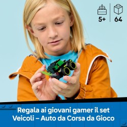 LEGO City 60484 Veicoli – Auto da Corsa da Gioco - Mini Macchina Giocattolo con Minifigure Junior del Pilota- Regalini Fine Fes