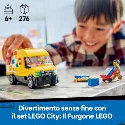 LEGO City 60500 Furgone Giocattolo - Veicolo da Costruire - Modello di Camion per Consegne con 2 Minifigure, Carrello e Accesso