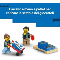 LEGO City 60500 Furgone Giocattolo - Veicolo da Costruire - Modello di Camion per Consegne con 2 Minifigure, Carrello e Accesso