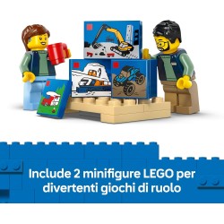 LEGO City 60500 Furgone Giocattolo - Veicolo da Costruire - Modello di Camion per Consegne con 2 Minifigure, Carrello e Accesso