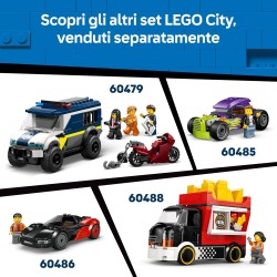 LEGO City 60500 Furgone Giocattolo - Veicolo da Costruire - Modello di Camion per Consegne con 2 Minifigure, Carrello e Accesso