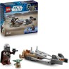 LEGO Star Wars 75436 Speeder Bike del Mandaloriano e di Grogu - Giocattolo con Figura di Grogu e Minifigure di Din Djarin con B