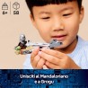 LEGO Star Wars 75436 Speeder Bike del Mandaloriano e di Grogu - Giocattolo con Figura di Grogu e Minifigure di Din Djarin con B