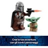 LEGO Star Wars 75436 Speeder Bike del Mandaloriano e di Grogu - Giocattolo con Figura di Grogu e Minifigure di Din Djarin con B