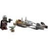 LEGO Star Wars 75436 Speeder Bike del Mandaloriano e di Grogu - Giocattolo con Figura di Grogu e Minifigure di Din Djarin con B