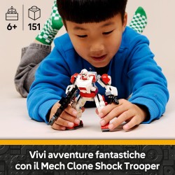 LEGO Star Wars 75448 Mech Clone Shock Trooper - Set con Robot Giocattolo Snodabile - Action Figure con Fucile Blaster e Minifig