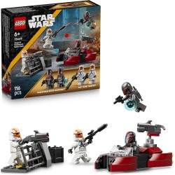 LEGO Star Wars 75449 Battle Pack Assedio di Mandalore - Gioco d Azione con 2 Minifigure Mandaloriane e 2 Clone Trooper oltre a 