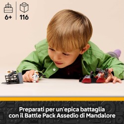LEGO Star Wars 75449 Battle Pack Assedio di Mandalore - Gioco d Azione con 2 Minifigure Mandaloriane e 2 Clone Trooper oltre a 