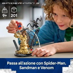 LEGO | 76334 Marvel Battaglia Epica: Spider-Man vs. Sandman - Giocattolo dei Supereroi con 3 Minifigure Inclusi Spider-Man & Ve