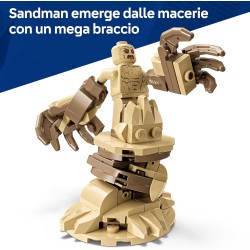 LEGO | 76334 Marvel Battaglia Epica: Spider-Man vs. Sandman - Giocattolo dei Supereroi con 3 Minifigure Inclusi Spider-Man & Ve
