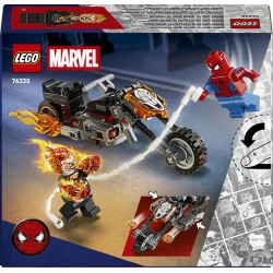 LEGO | 76335 Marvel Spider-Man vs. Ghost Rider in Motocicletta - Giocattolo dei Supereroi con Modellino di Moto, 2 Minifigure, 