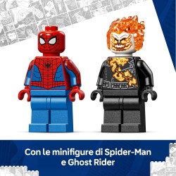 LEGO | 76335 Marvel Spider-Man vs. Ghost Rider in Motocicletta - Giocattolo dei Supereroi con Modellino di Moto, 2 Minifigure, 