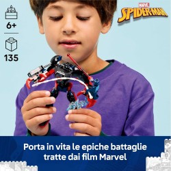 LEGO | 76337 Marvel Mech di Miles Morales vs. Spider-Man 2099 - Giocattolo dei Supereroi con Action Figure, 2 Minifigure, Raggi