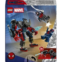 LEGO | 76337 Marvel Mech di Miles Morales vs. Spider-Man 2099 - Giocattolo dei Supereroi con Action Figure, 2 Minifigure, Raggi