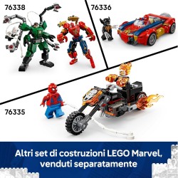 LEGO | 76337 Marvel Mech di Miles Morales vs. Spider-Man 2099 - Giocattolo dei Supereroi con Action Figure, 2 Minifigure, Raggi
