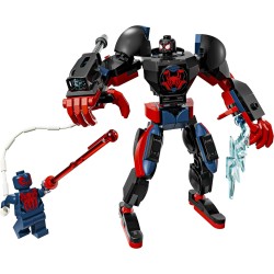 LEGO | 76337 Marvel Mech di Miles Morales vs. Spider-Man 2099 - Giocattolo dei Supereroi con Action Figure, 2 Minifigure, Raggi
