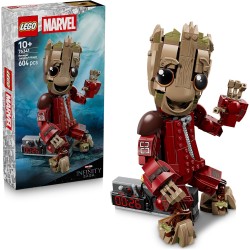 LEGO | 76341 Marvel Groot in Tuta da Ravager - Action Figure Giocattolo da Collezione per Supereroi - Decorazione per Camera da