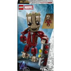 LEGO | 76341 Marvel Groot in Tuta da Ravager - Action Figure Giocattolo da Collezione per Supereroi - Decorazione per Camera da