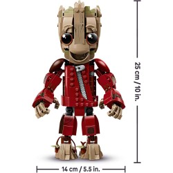 LEGO | 76341 Marvel Groot in Tuta da Ravager - Action Figure Giocattolo da Collezione per Supereroi - Decorazione per Camera da