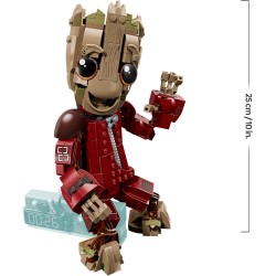 LEGO | 76341 Marvel Groot in Tuta da Ravager - Action Figure Giocattolo da Collezione per Supereroi - Decorazione per Camera da
