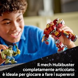 LEGO | 76343 Marvel Battaglia Epica: Hulkbuster vs. The Hulk - Giocattolo dei Supereroi con 2 Action Figure e Minifigure di Iro