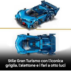 LEGO 77253 Speed Champions Super Auto Sportiva Bugatti Vision GT - Modello di Macchina Giocattolo con Minifigure da Collezione
