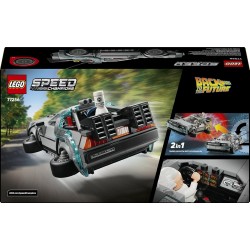 LEGO 77256 Speed Champions Macchina del Tempo di Ritorno al Futuro Giocattolo - Kit Modellino di Auto con Minifigure di Doc Bro