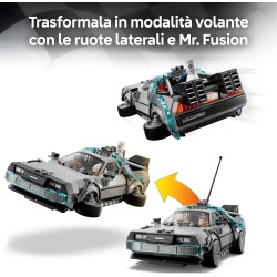 LEGO 77256 Speed Champions Macchina del Tempo di Ritorno al Futuro Giocattolo - Kit Modellino di Auto con Minifigure di Doc Bro